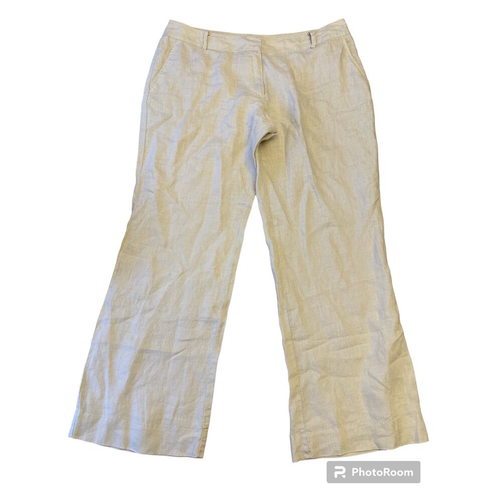 Willi Smith Tan Linen Pants Size 14
